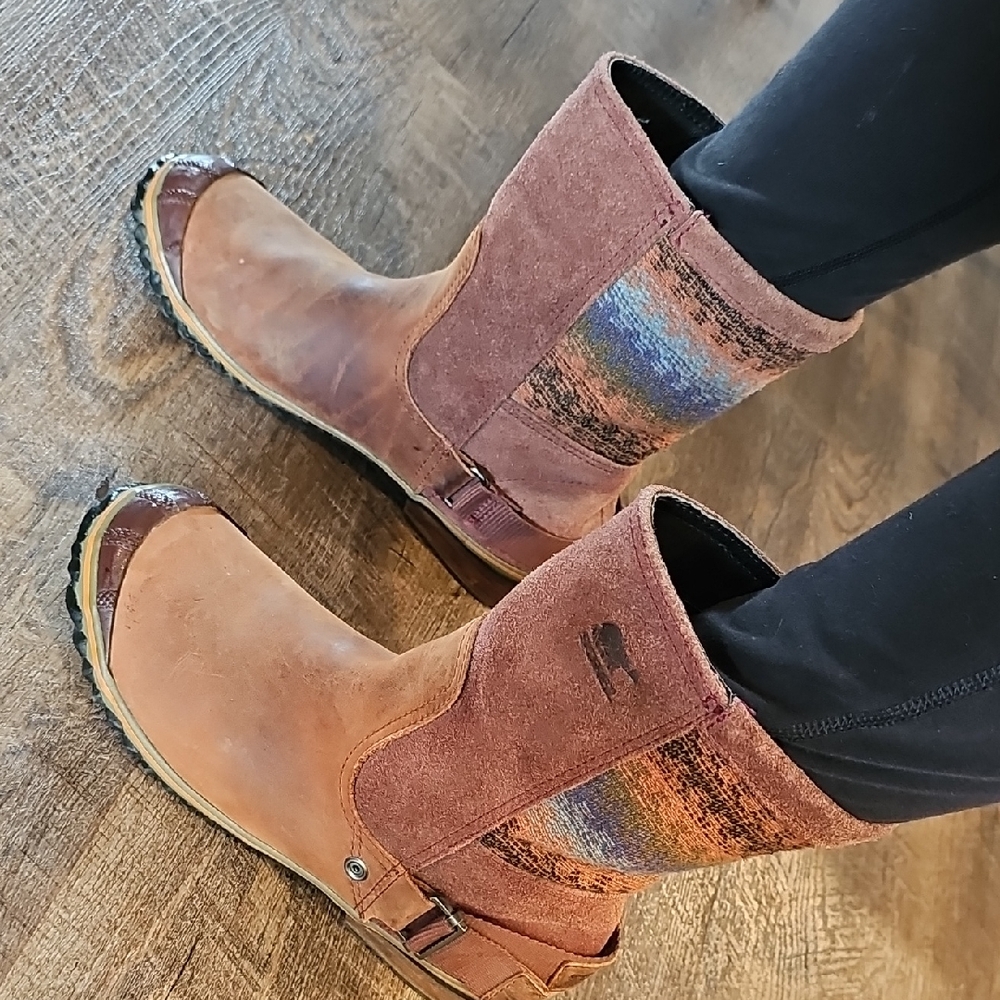 Sorel Brown and Multicolor Winter Boots